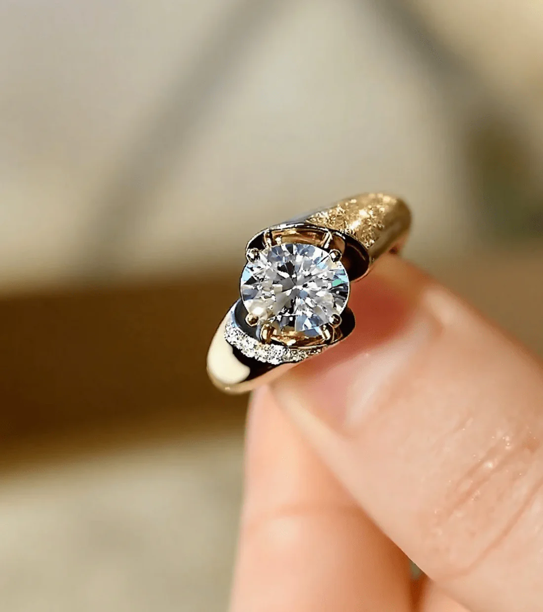 Master craftsmanship - diamond ring showing detailed artisan work