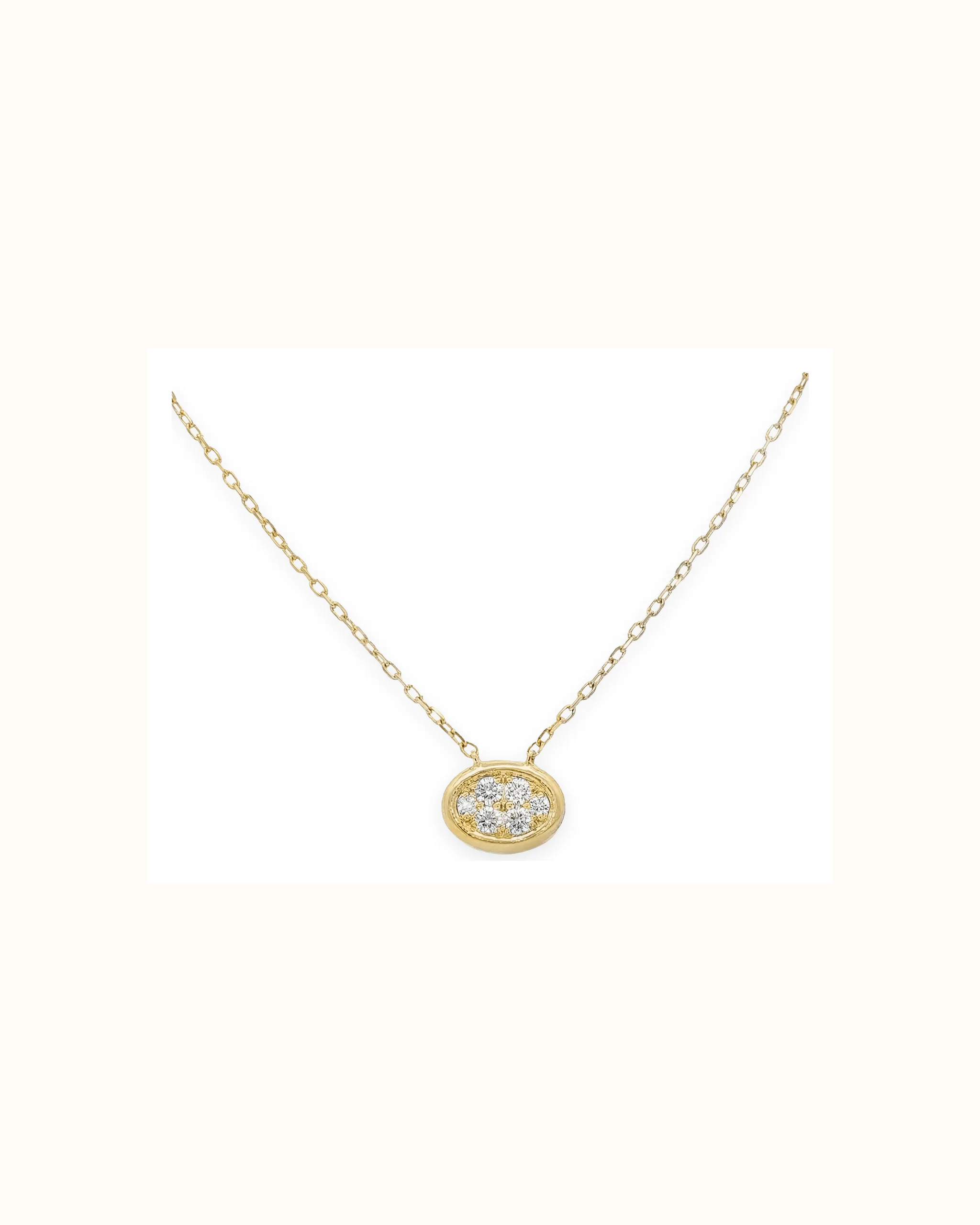 Round Lab-Grown Diamond Necklace in 18K Gold