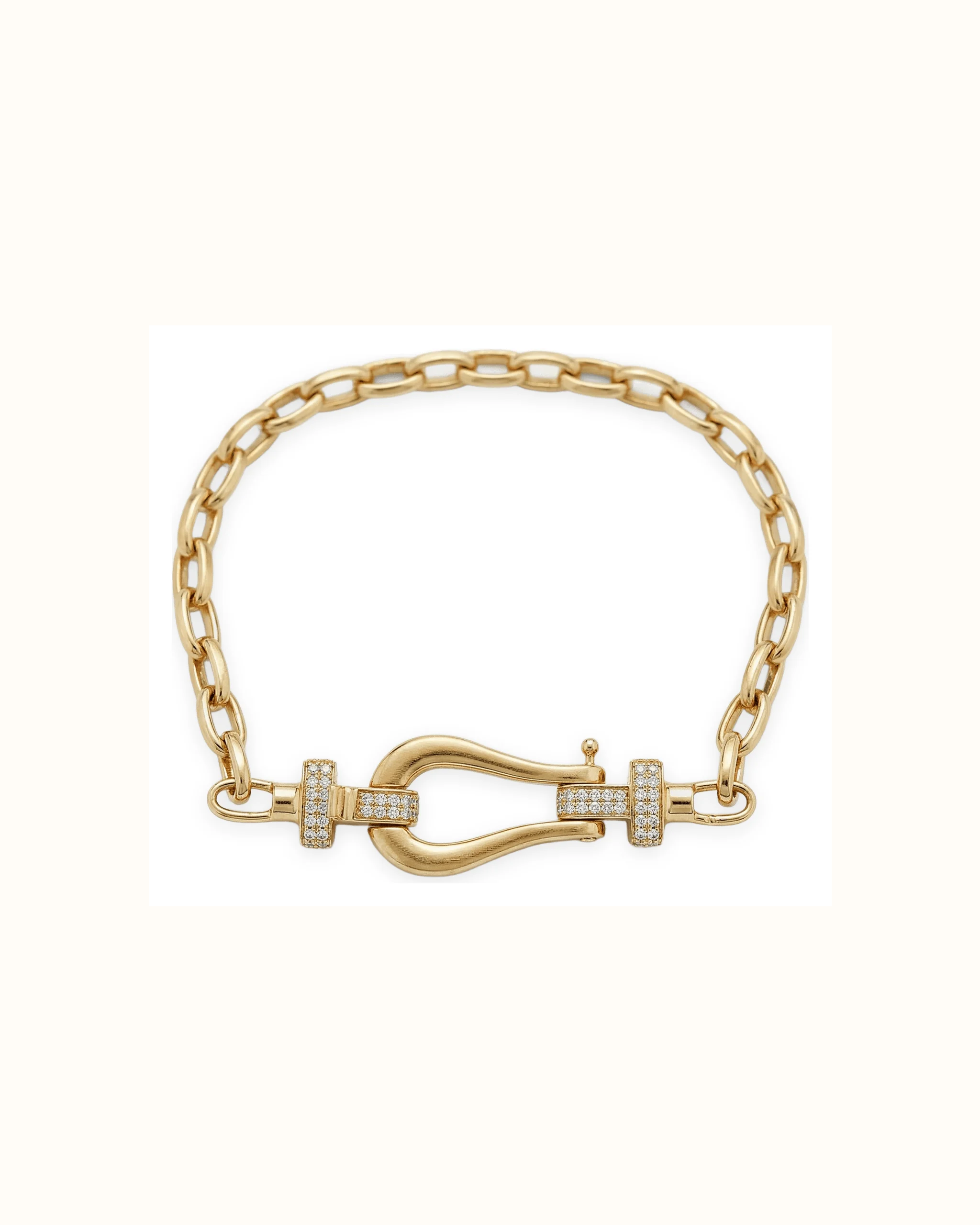 Lab-Grown Diamond Buckle Bracelet in 14K Gold