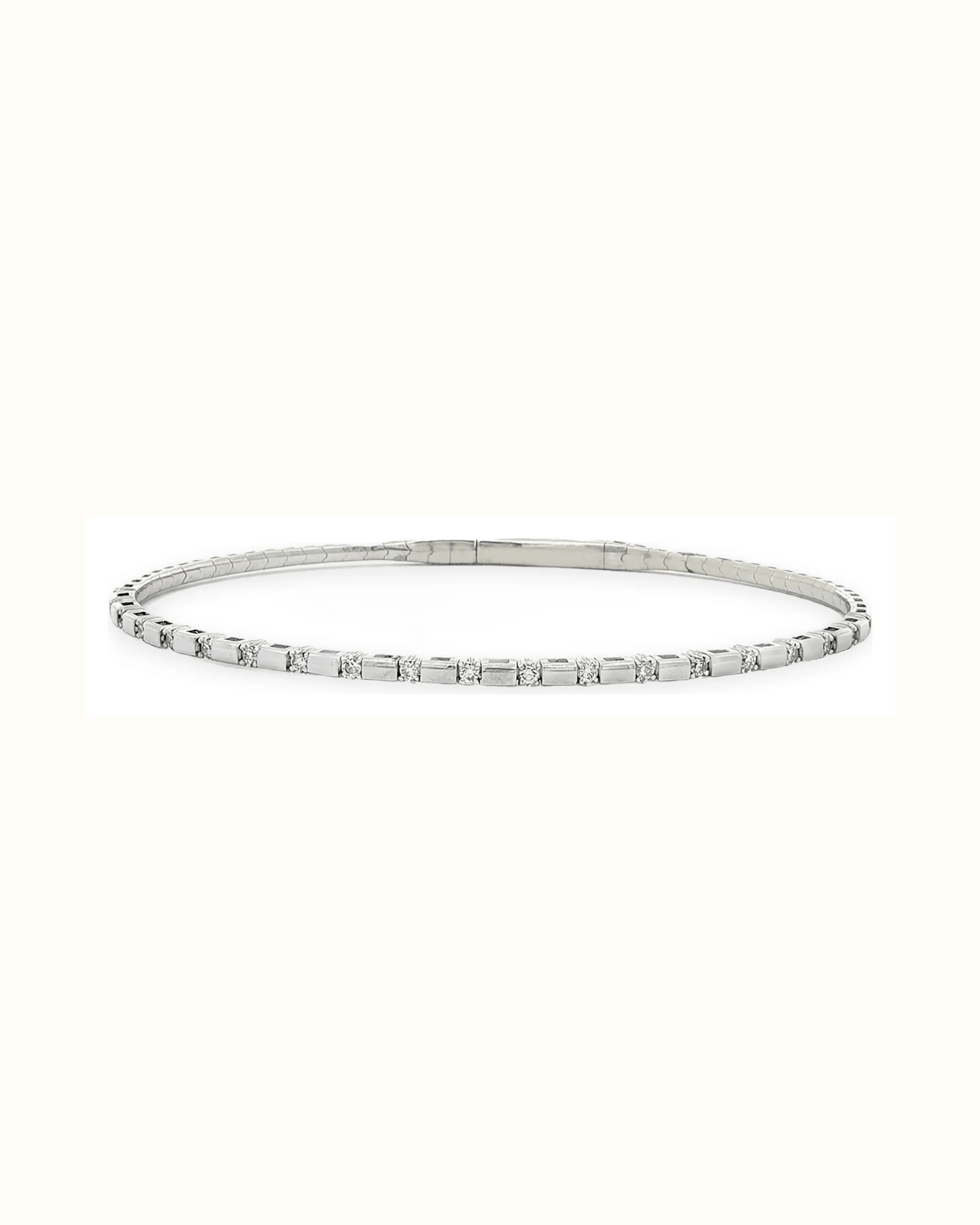 Lab-Grown Diamond Flex Bar Bangle Bracelet in 14K Gold