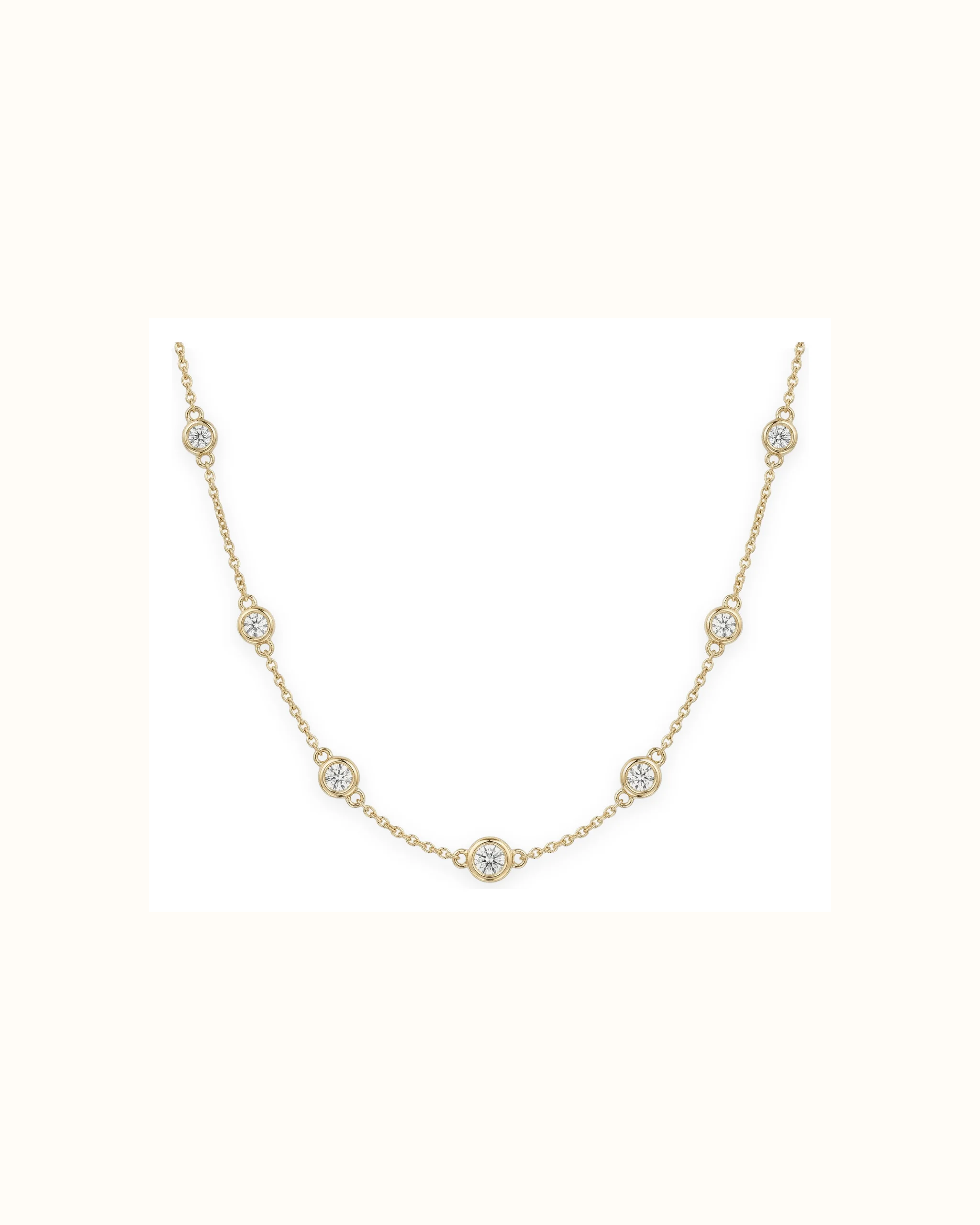 Lab-Grown Diamond By The Yard Necklace in 14K Gold