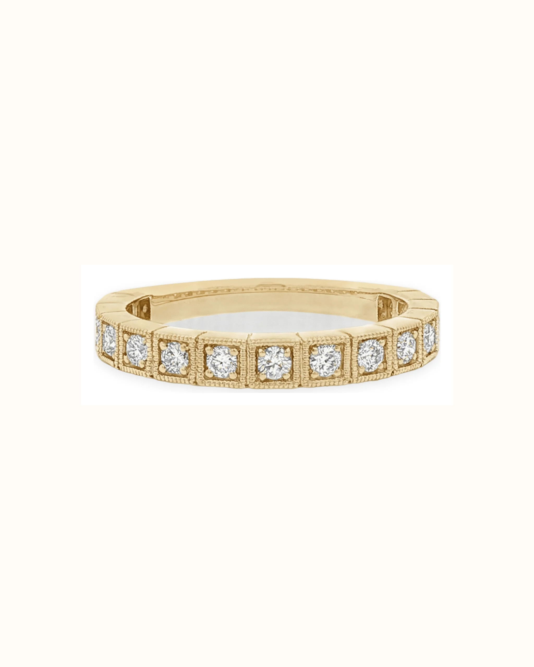 Antique Milgrain Band Ring in 18K Gold