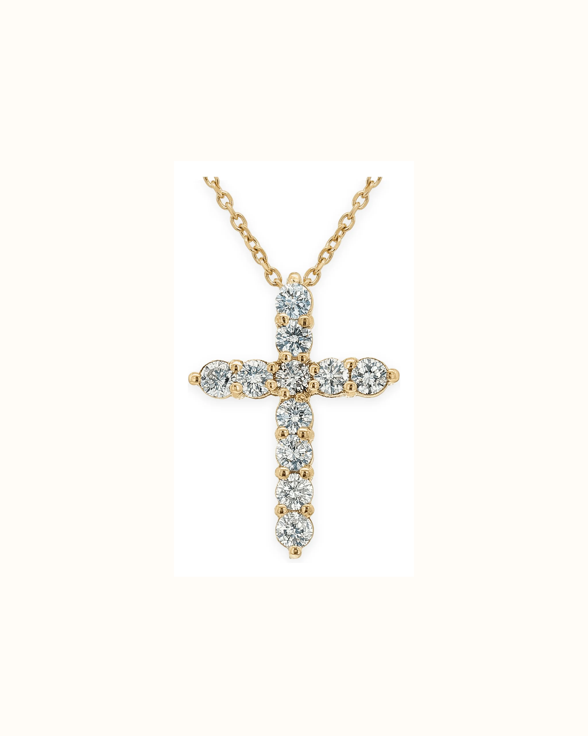 Round Lab-Grown Diamond Pendant in 18K Gold