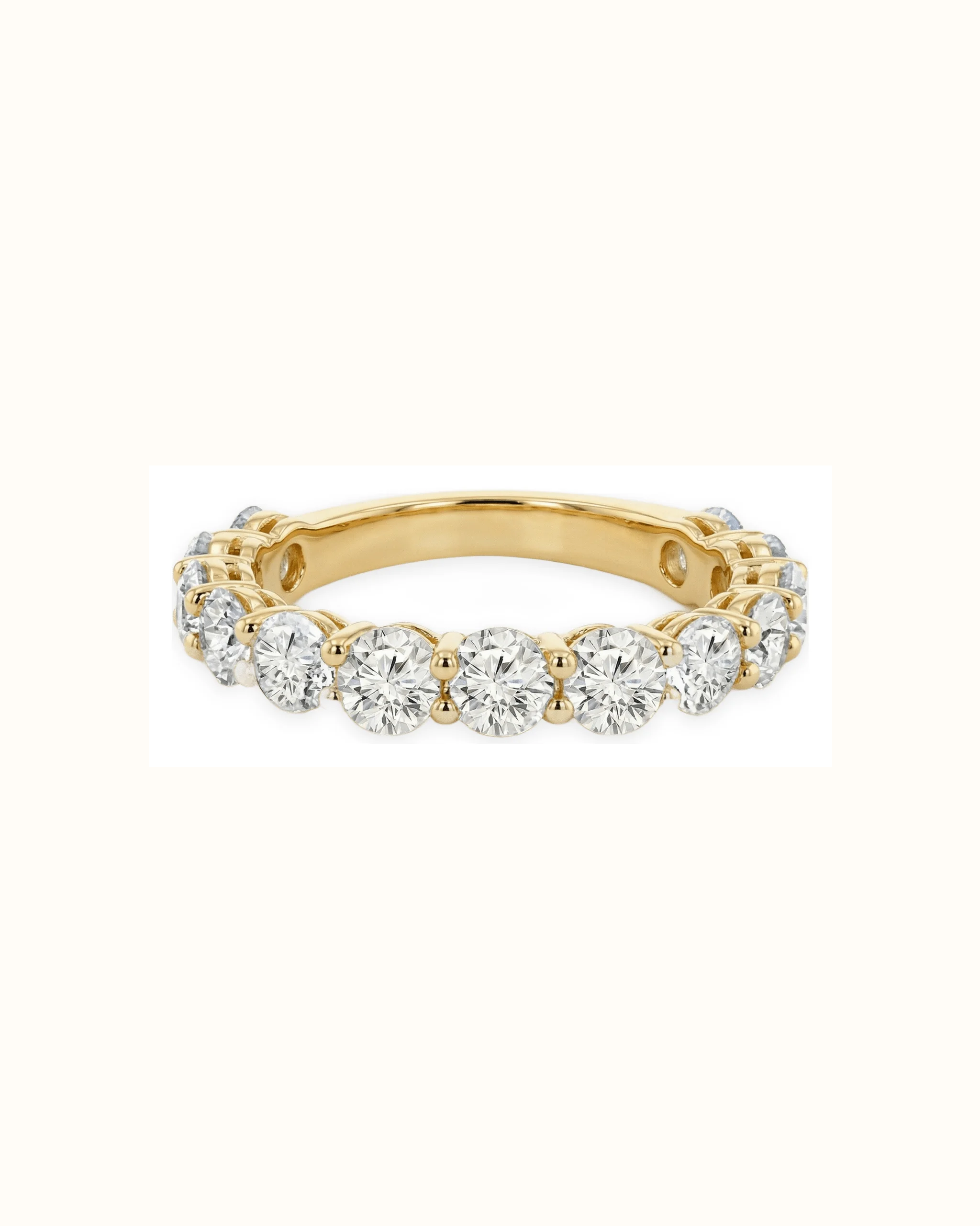 Round Lab-Grown Diamond Half Eternity Ring