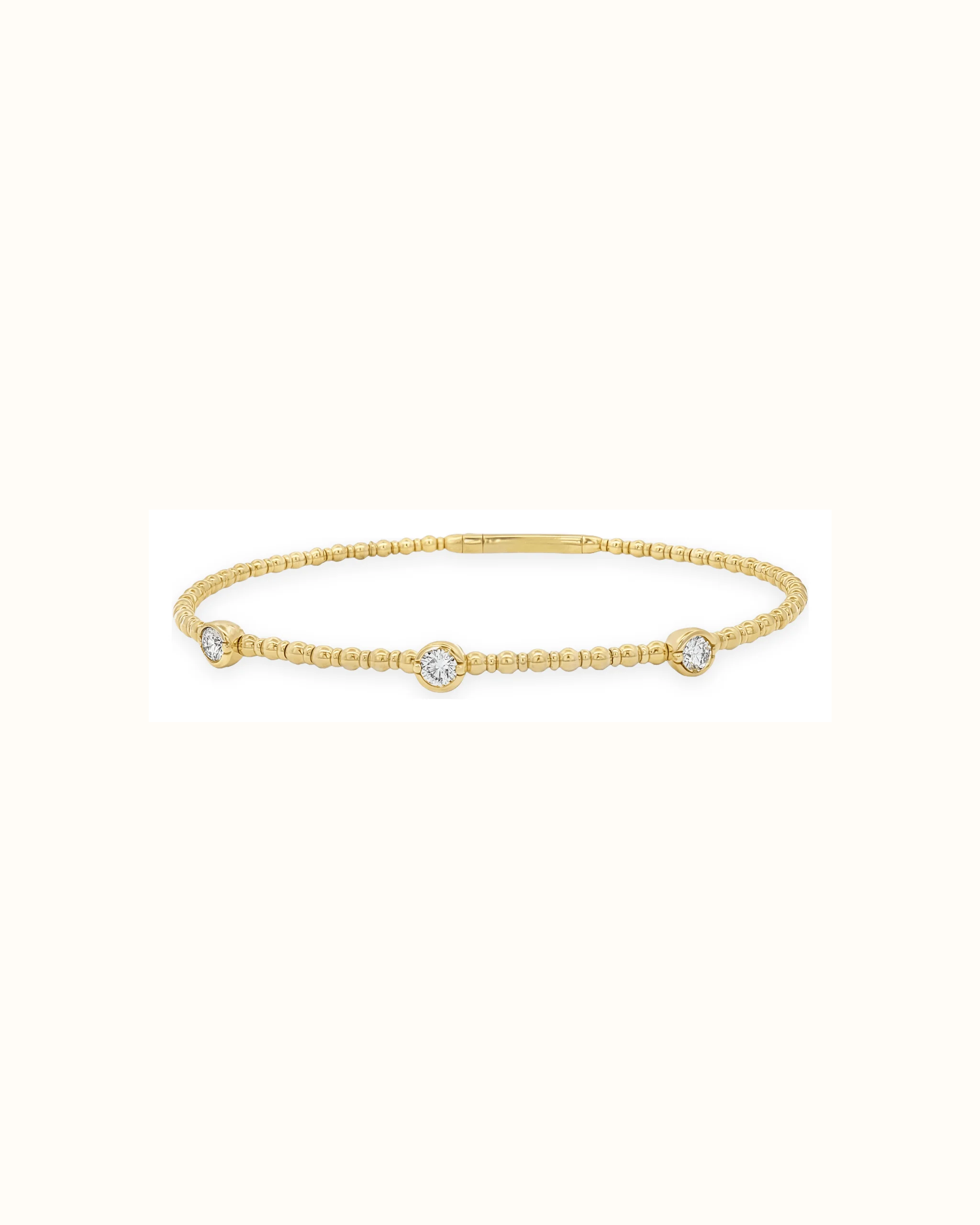 Lab-Grown Diamond Flex Bangle Bracelet in 14K Gold