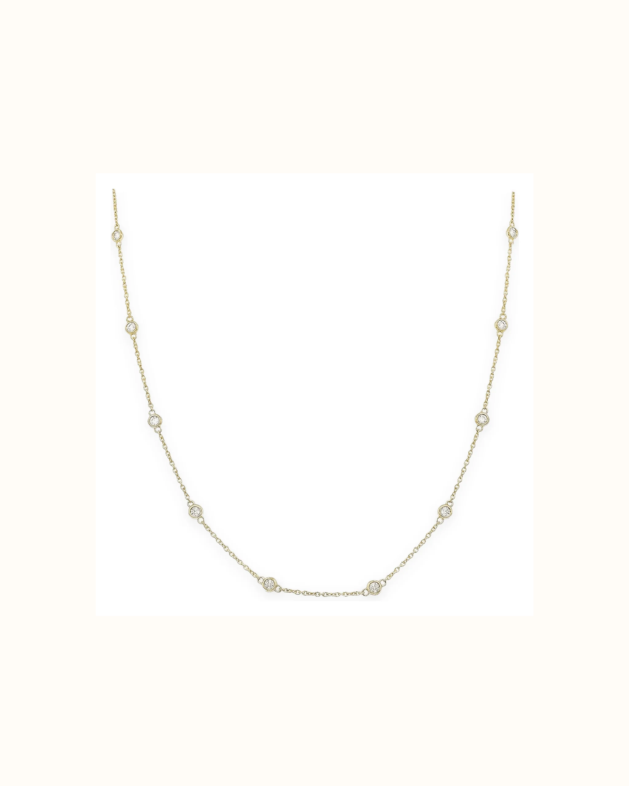 Lab-Grown Diamond By The Yard Necklace in 14K Gold