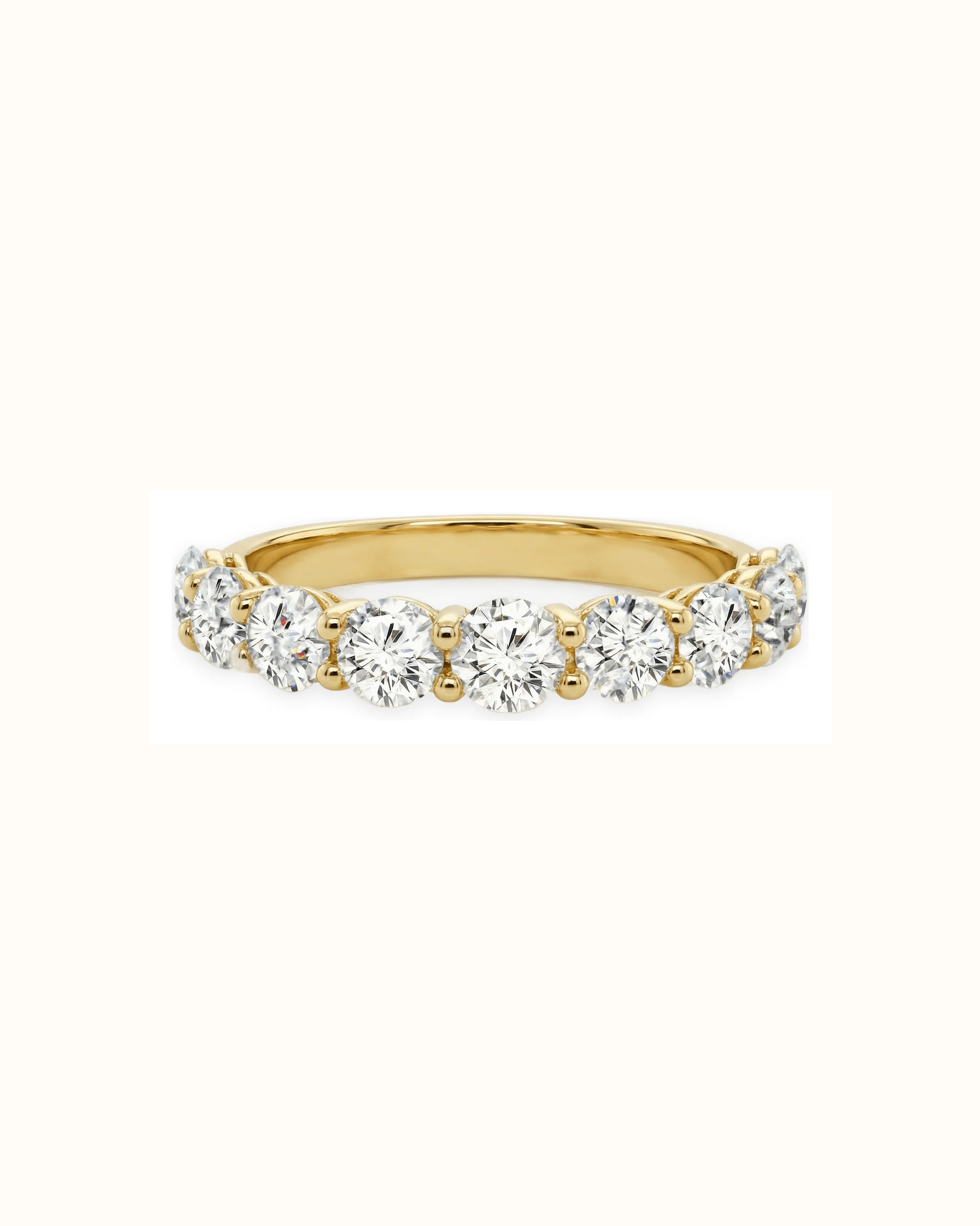 Lab-Grown Diamond Half Eternity Ring in 18K Gold