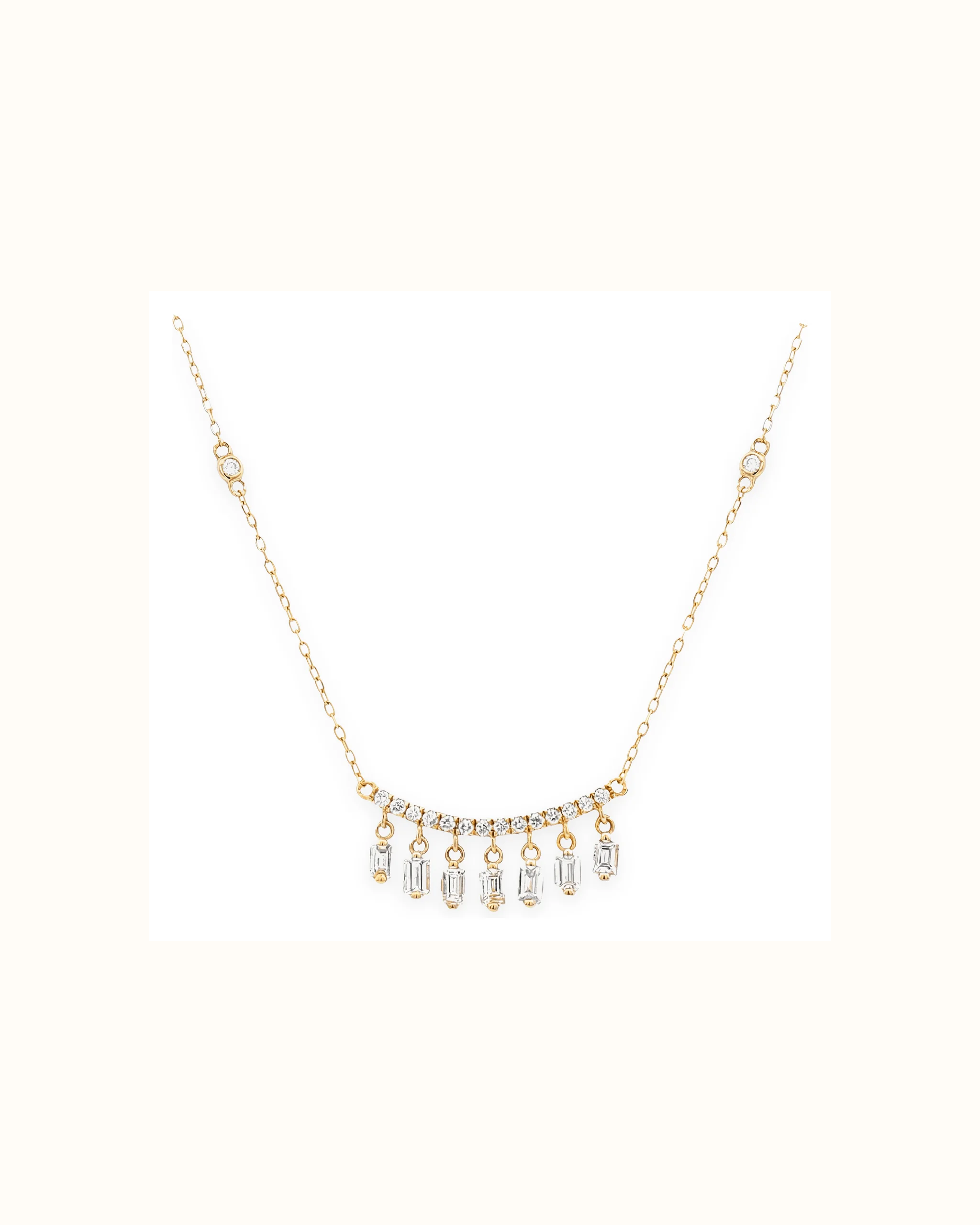 Lab-Grown Diamond Fringe Necklace in 14K Gold
