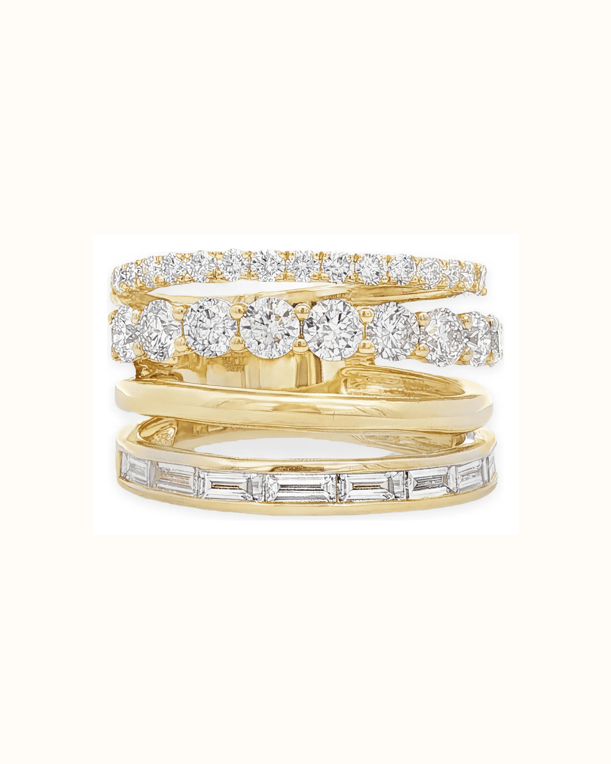 Lab-Grown Diamond Accent Ring in 14K Gold Band