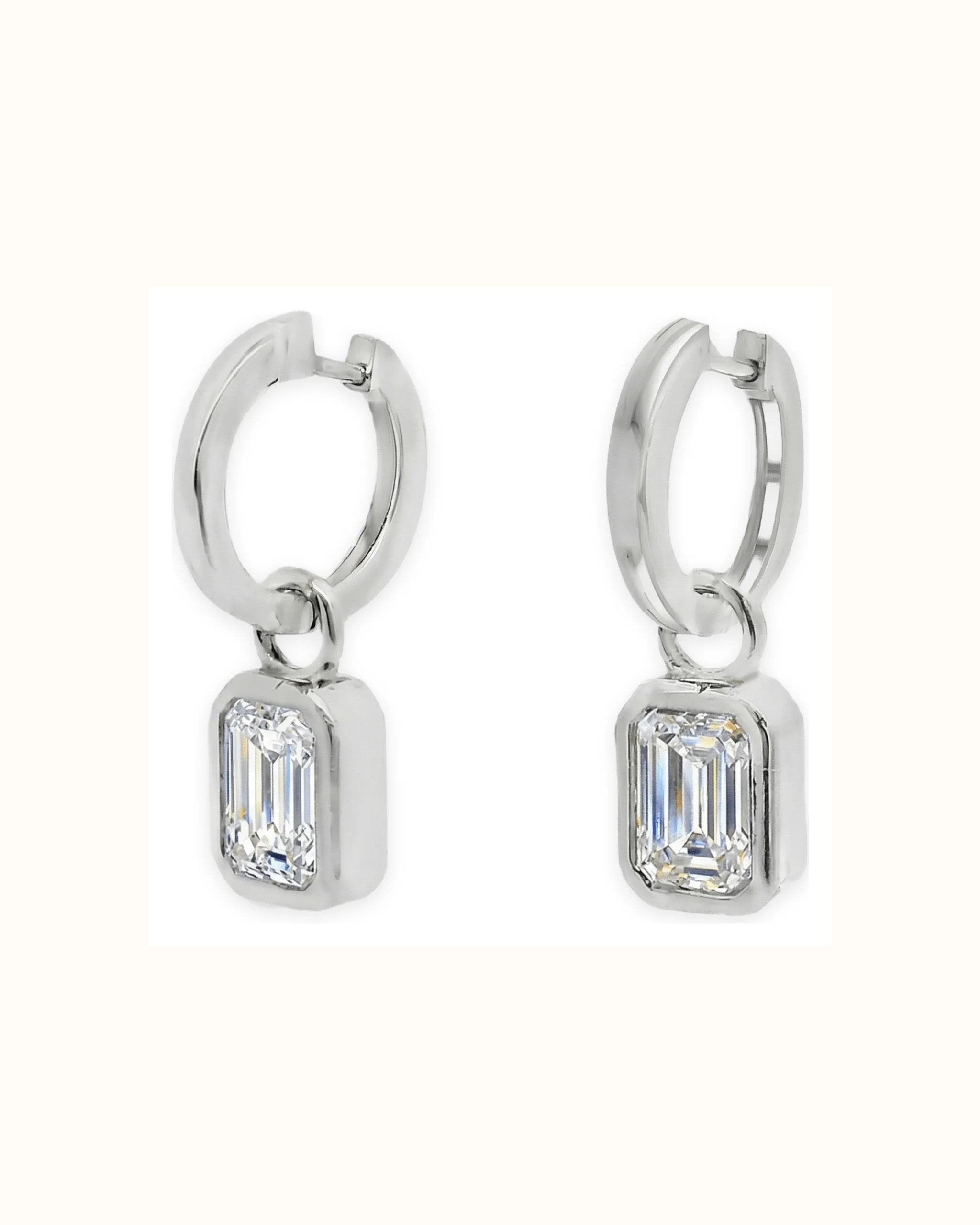 Round Lab-Grown Diamond Dangle Earrings in 14K Gold