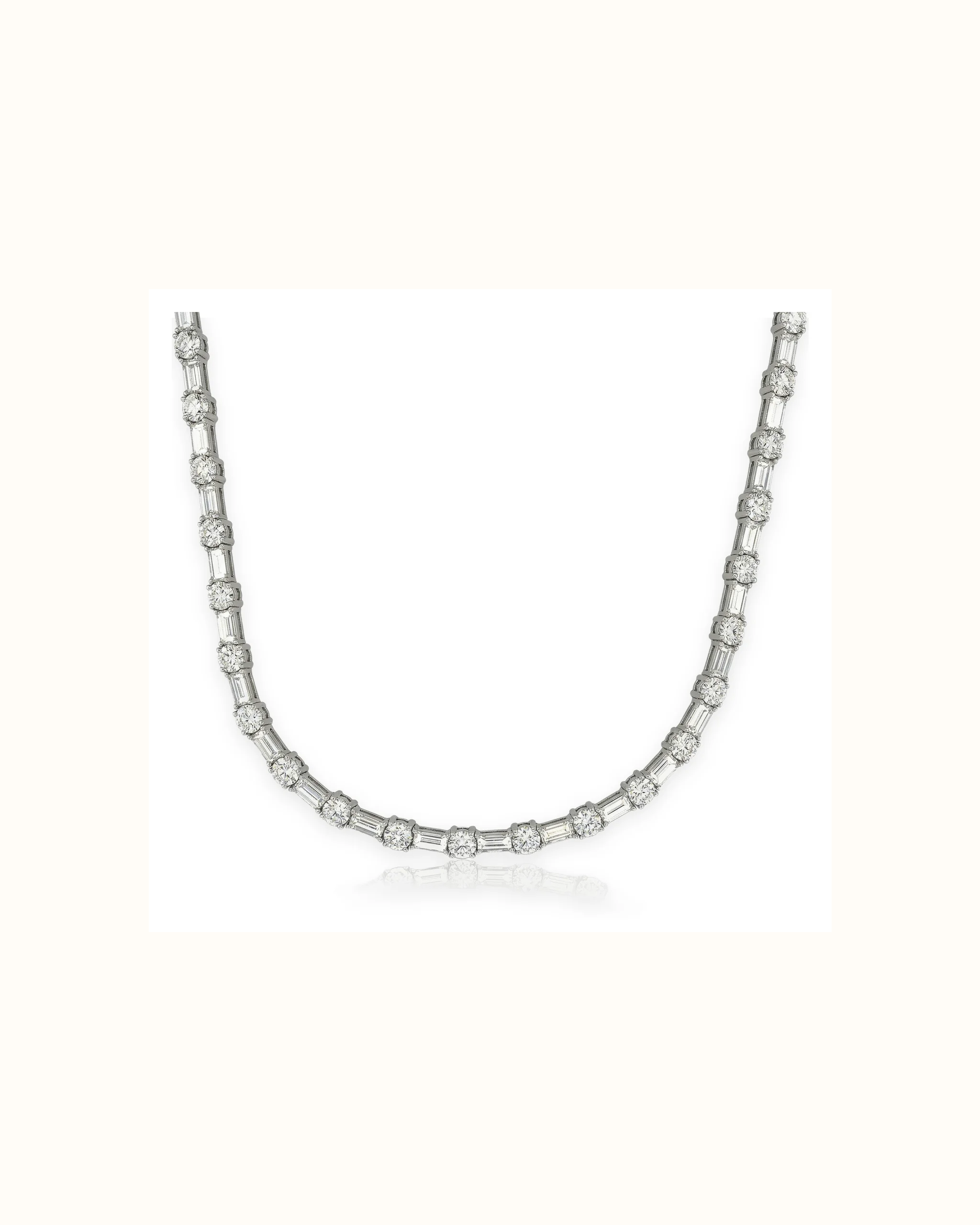 Round Lab-Grown Diamond Necklace in 18K Gold