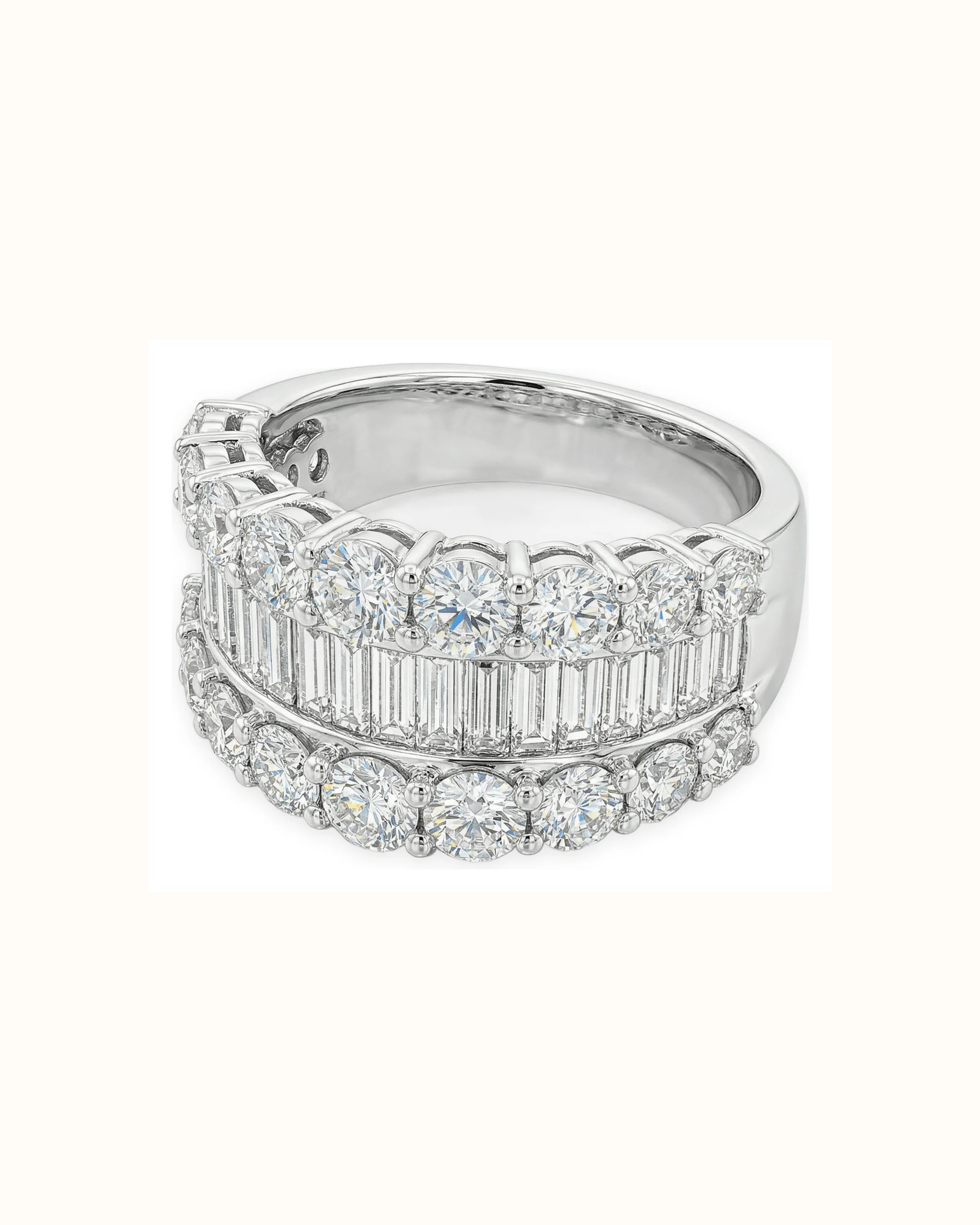 Round Lab-Grown Diamond Ring with Lab Grown Accents in 14K Gold