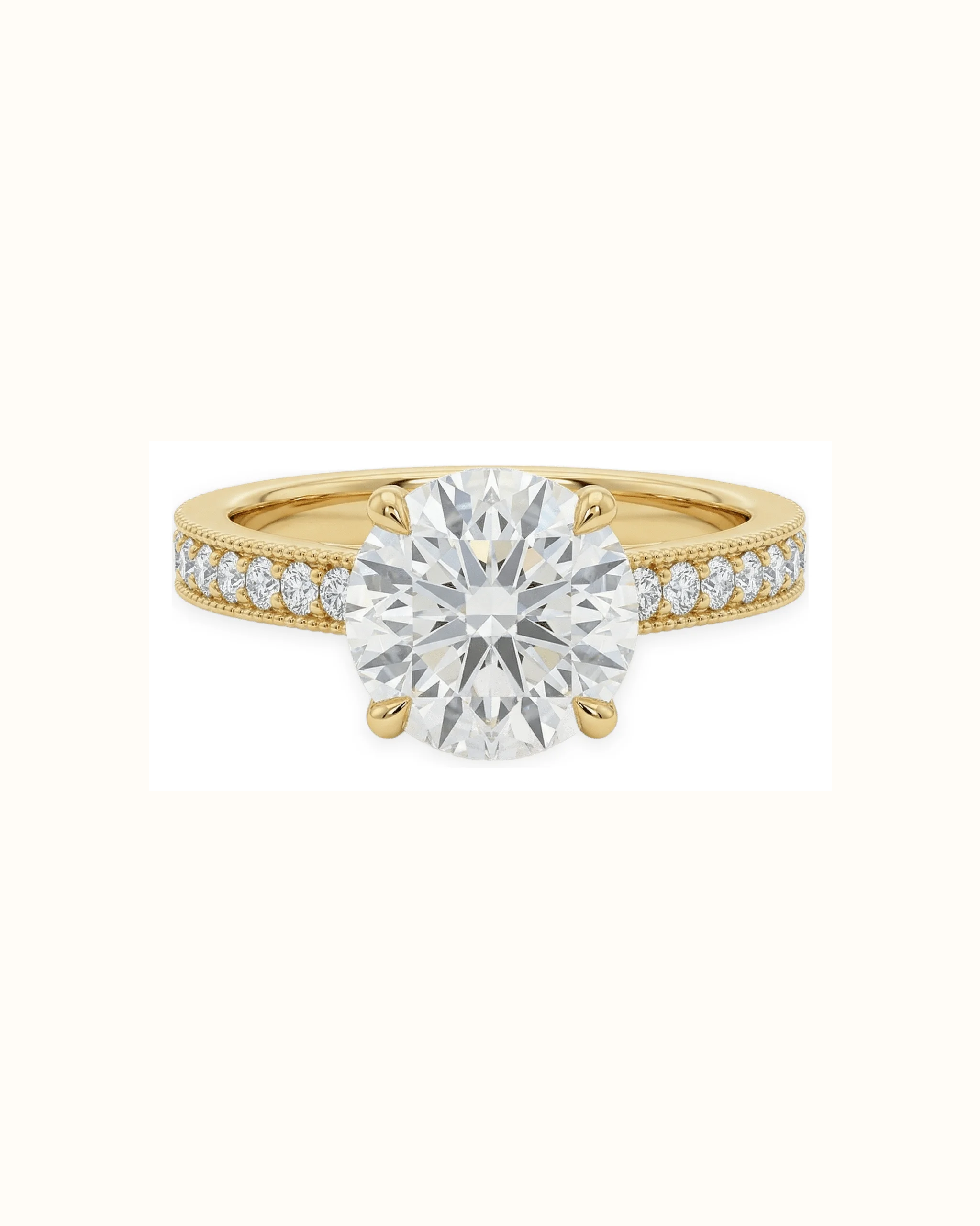 Marquise Lab-Grown Diamond Hidden Halo Ring in 18K Gold