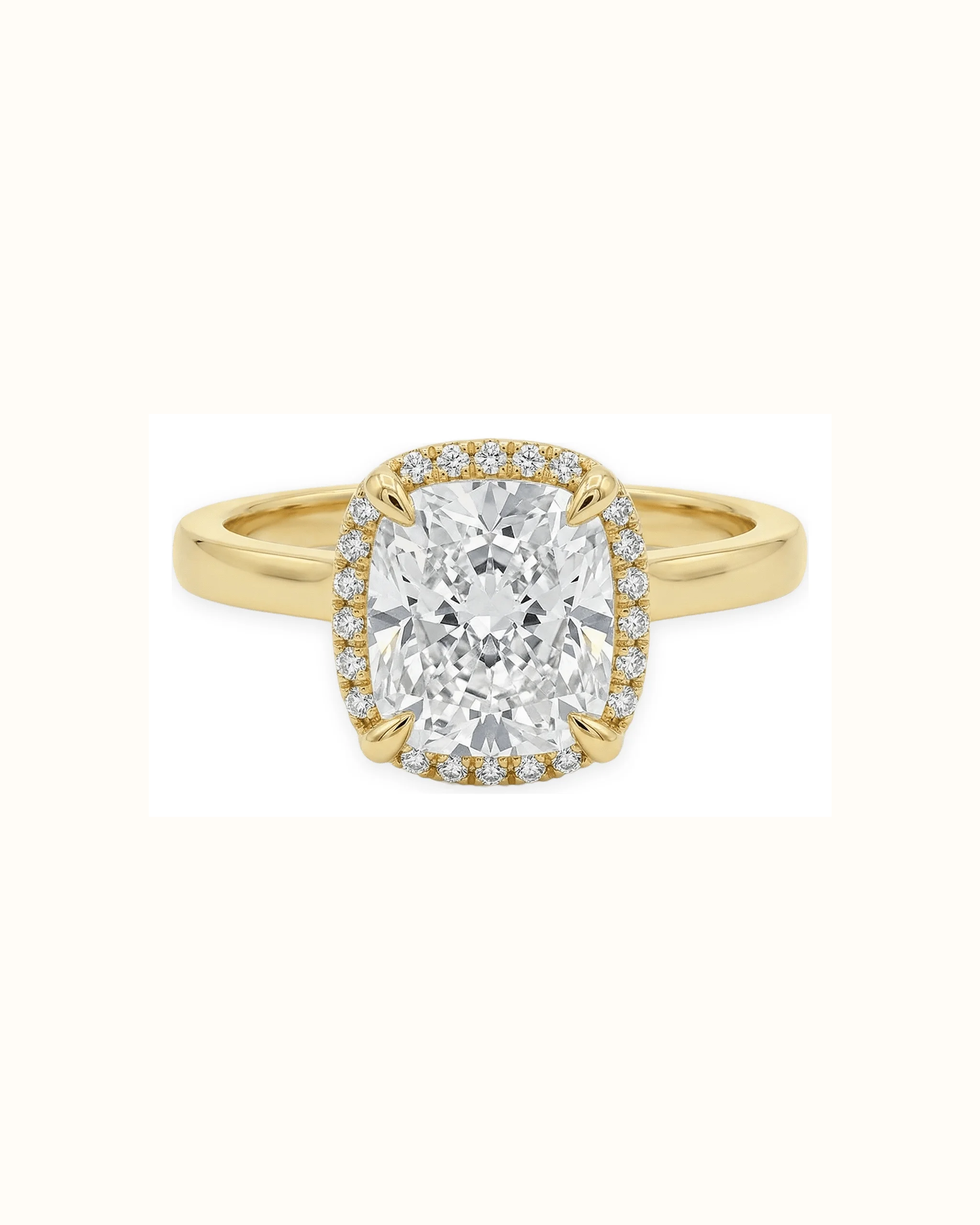 Oval Lab-Grown Diamond Ring in 18K Gold