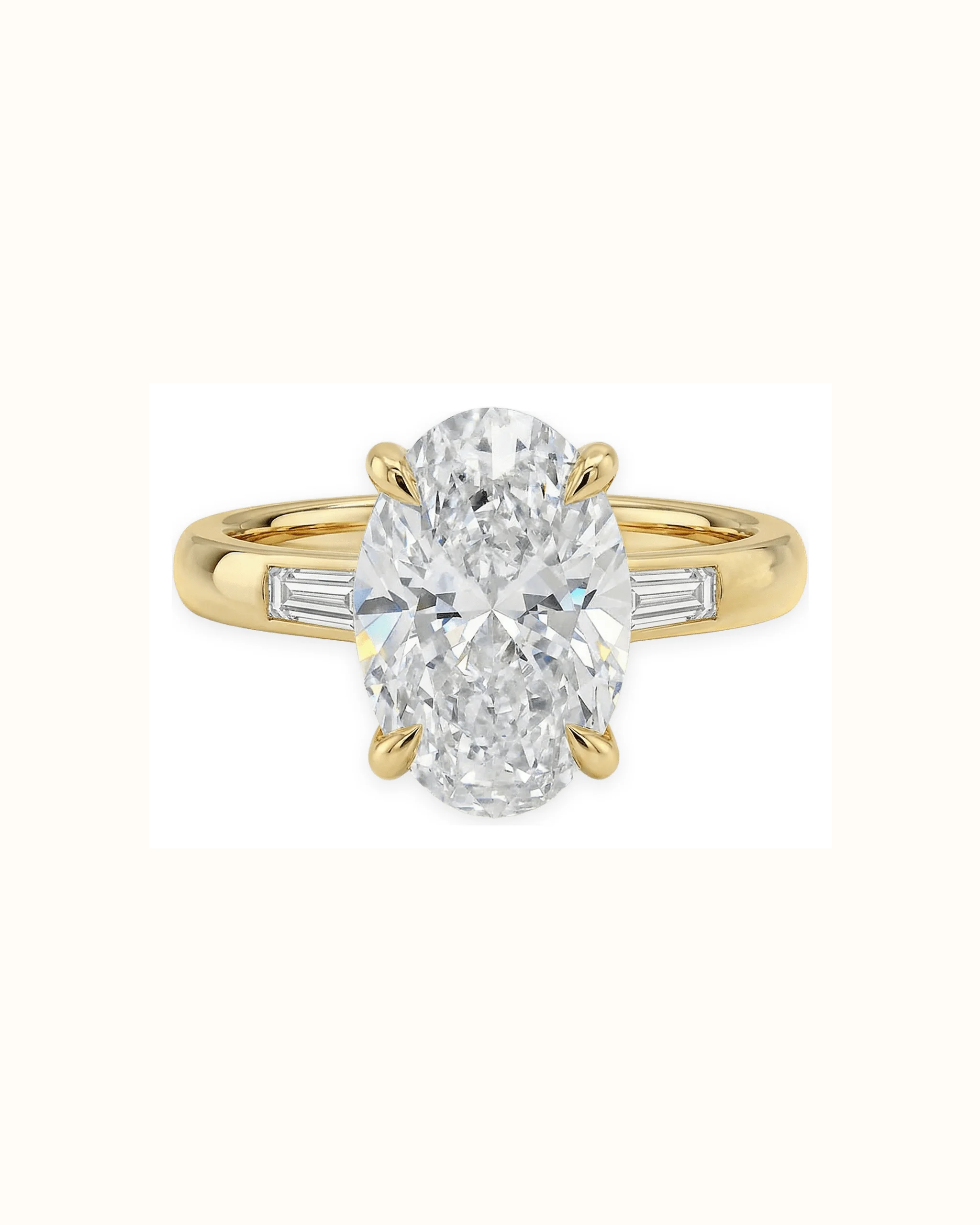 Oval Lab-Grown Diamond Ring in 18K Gold