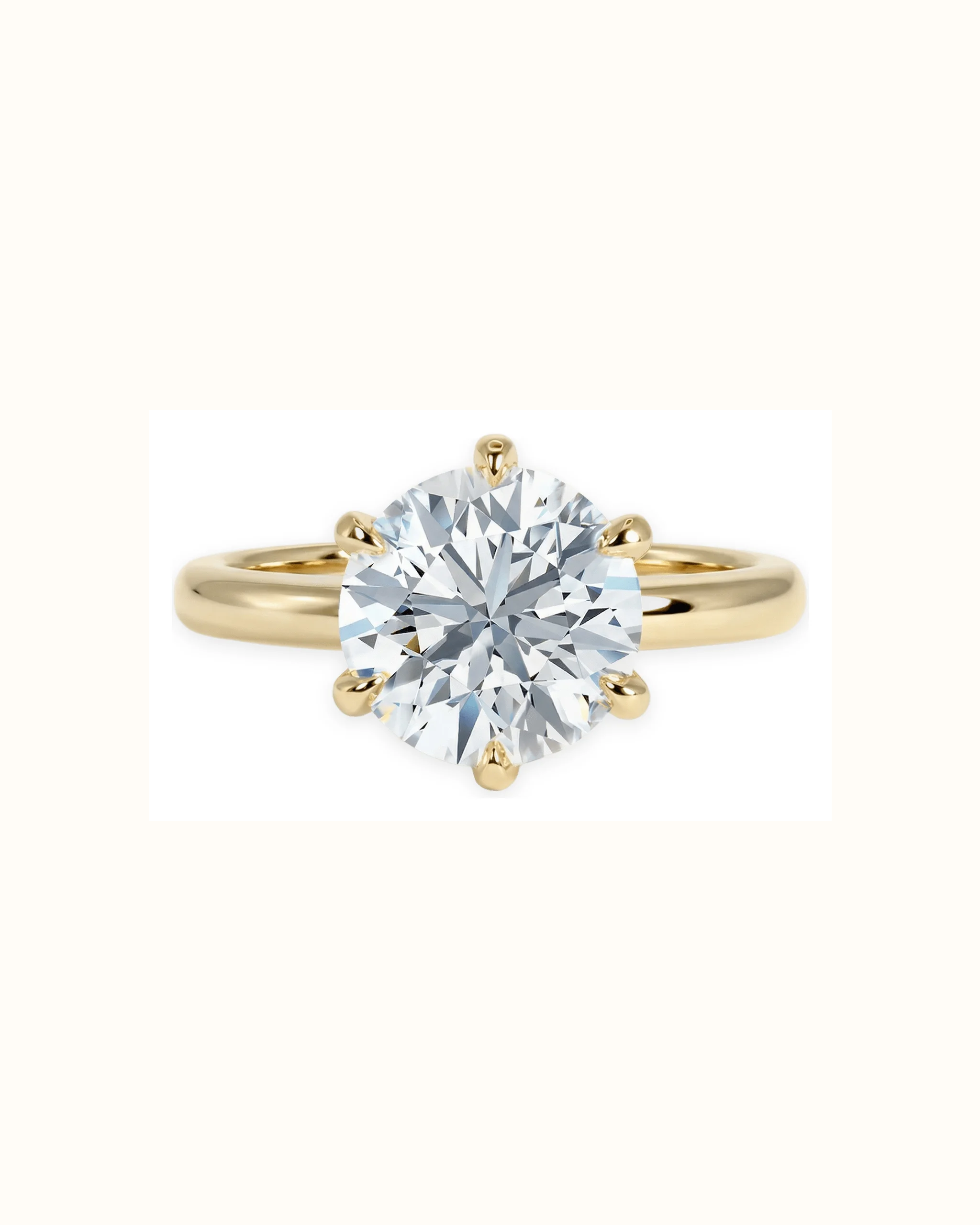 Round Lab-Grown Diamond Everly Ring in 18K Gold