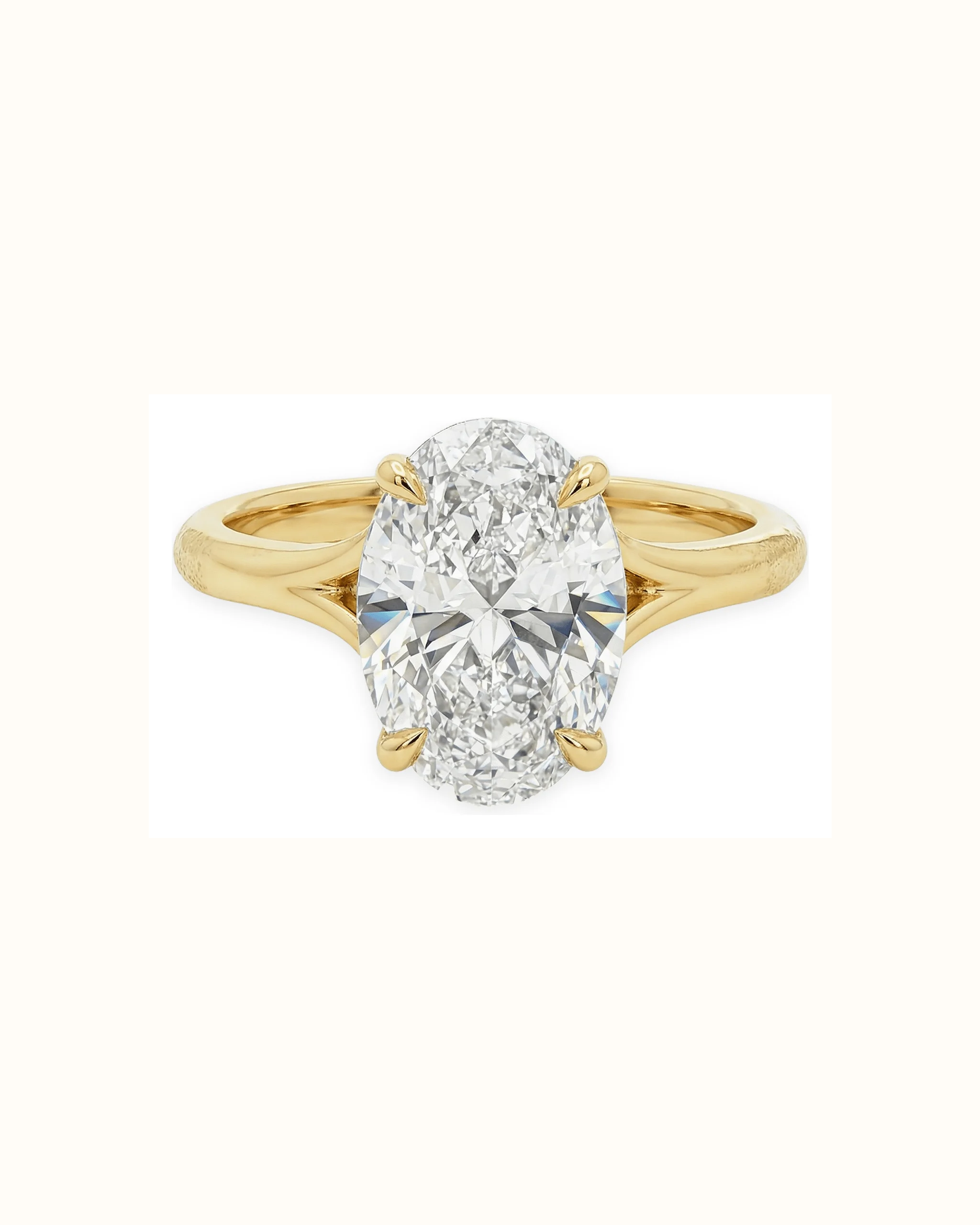 Oval Lab-Grown Diamond Ring in 18K Gold