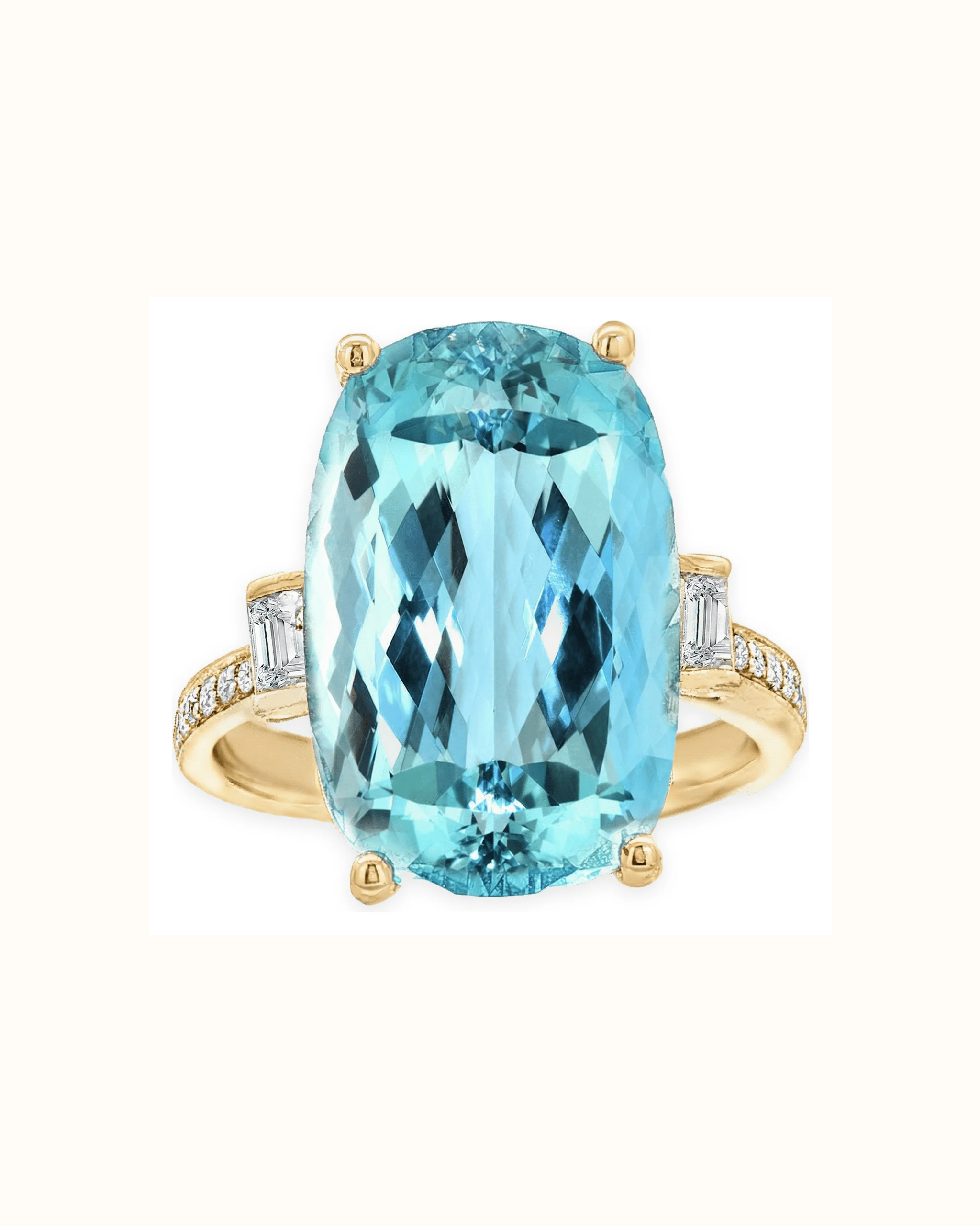 Lab Grown Emerald Cut Bezel Ring in 18K Gold