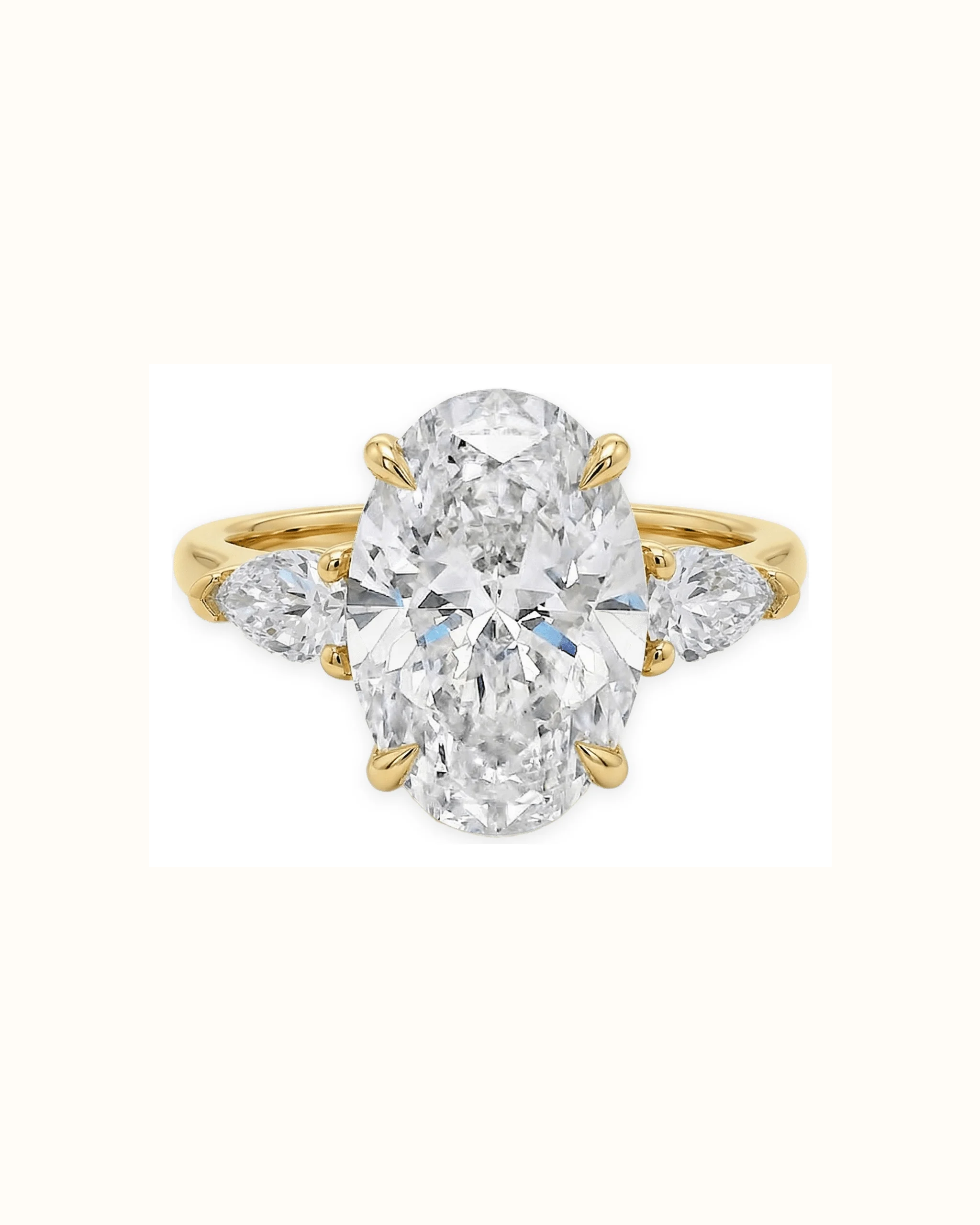 Oval Lab-Grown Diamond Ring in 18K Gold