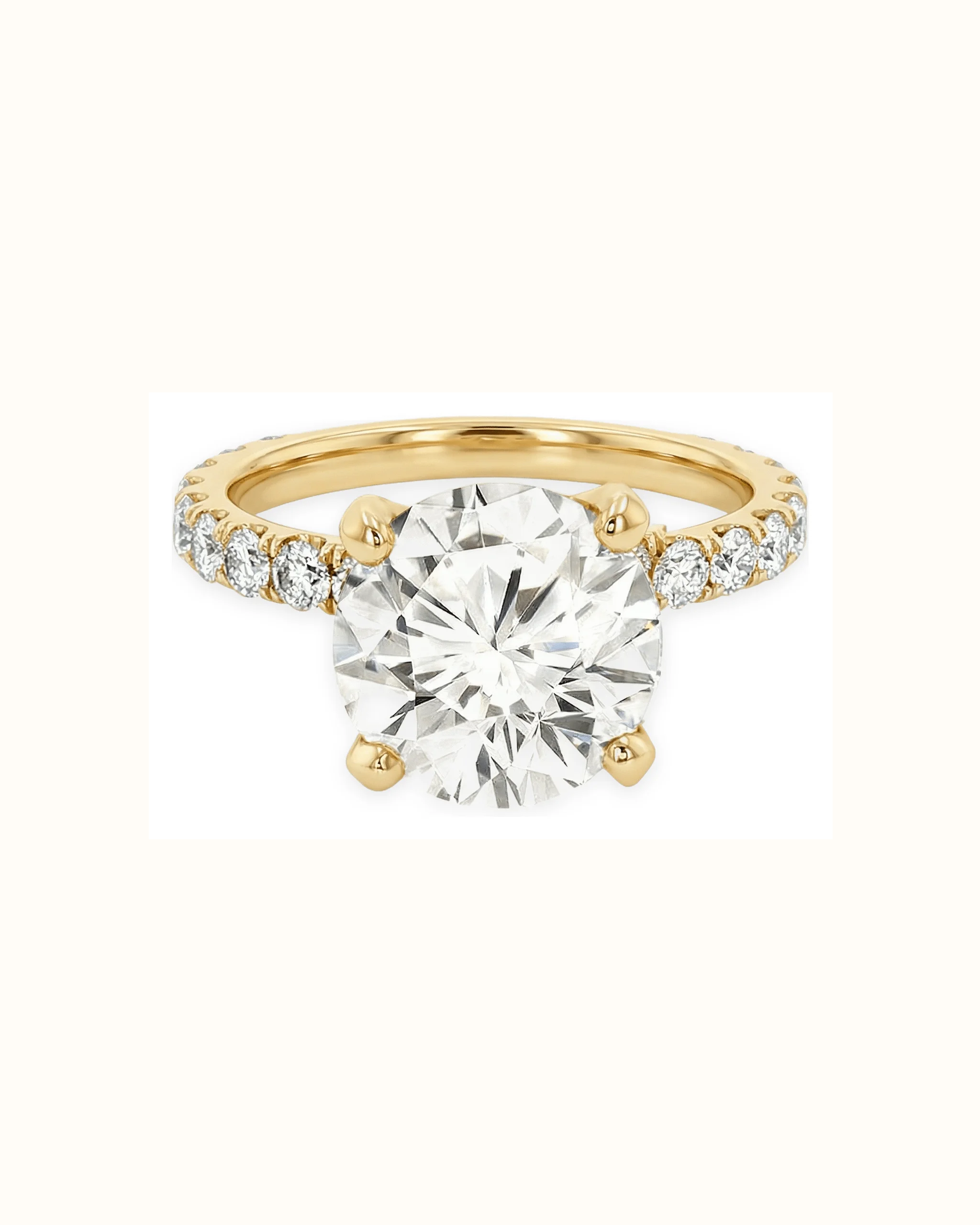 3/Lab Grown Sapphire and Lab-Grown Diamond Ring in 18K Gold