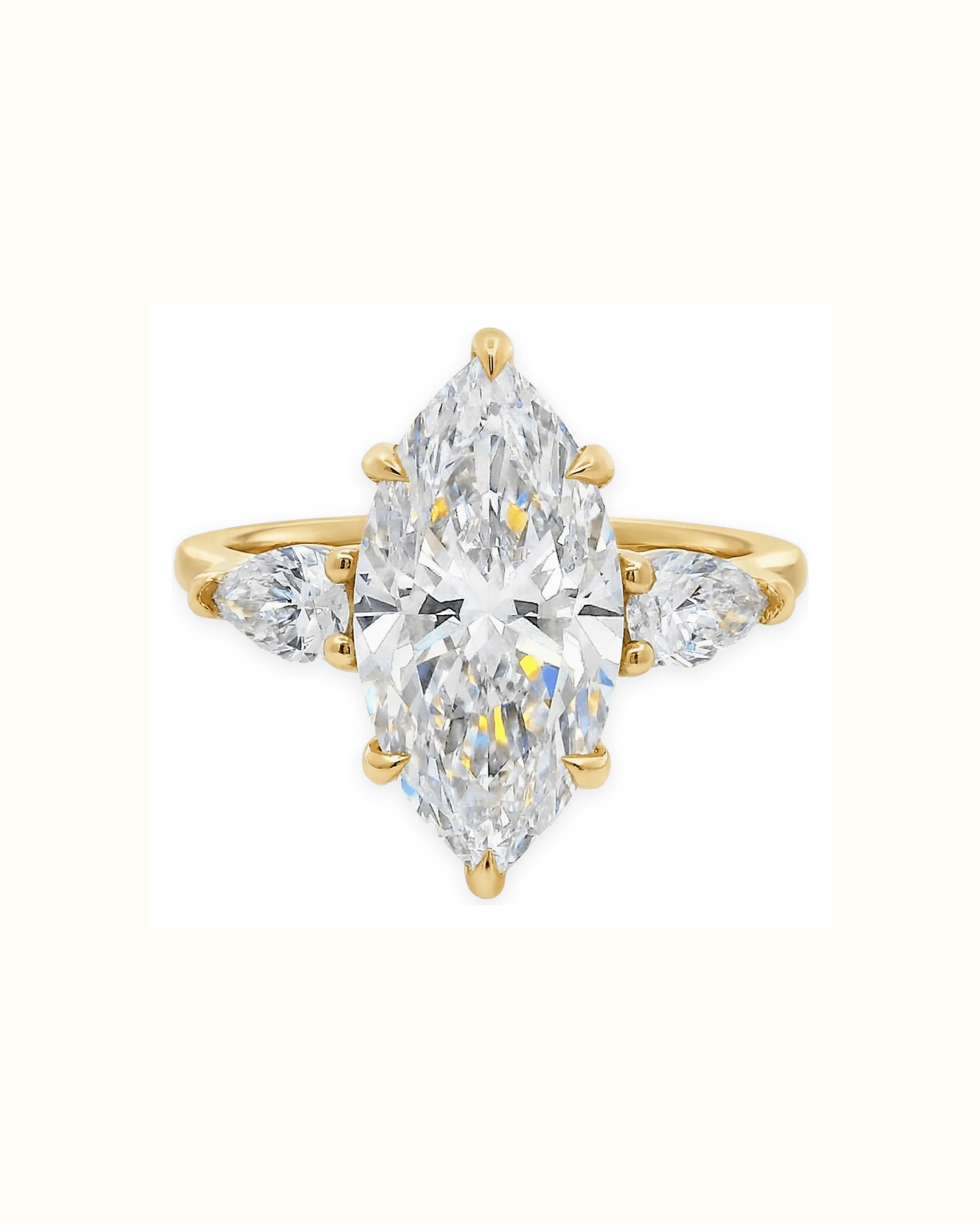 Marquise Lab-Grown Diamond Ring in 18K Gold