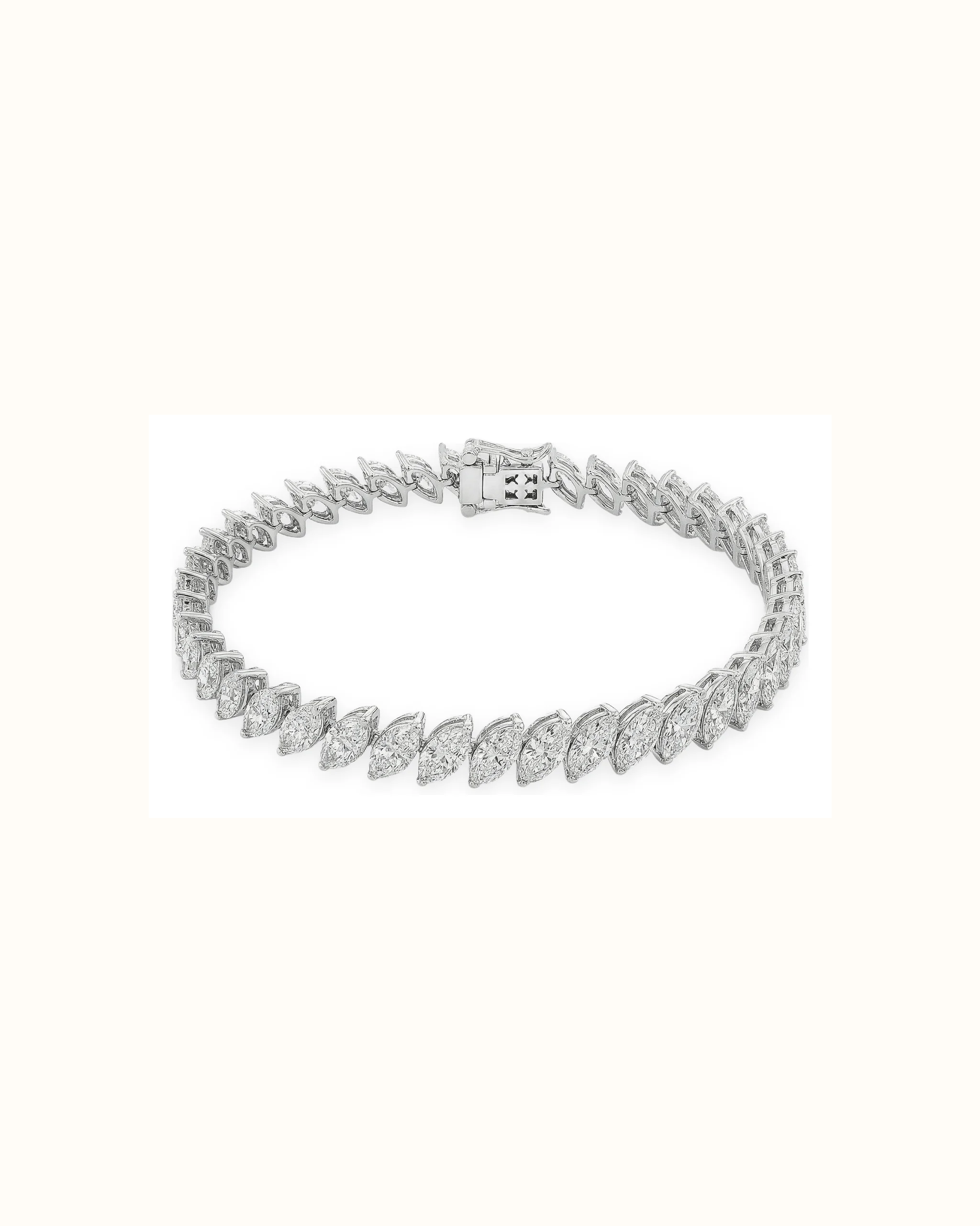 Lab-Grown Diamond Marquise Tennis Bracelet