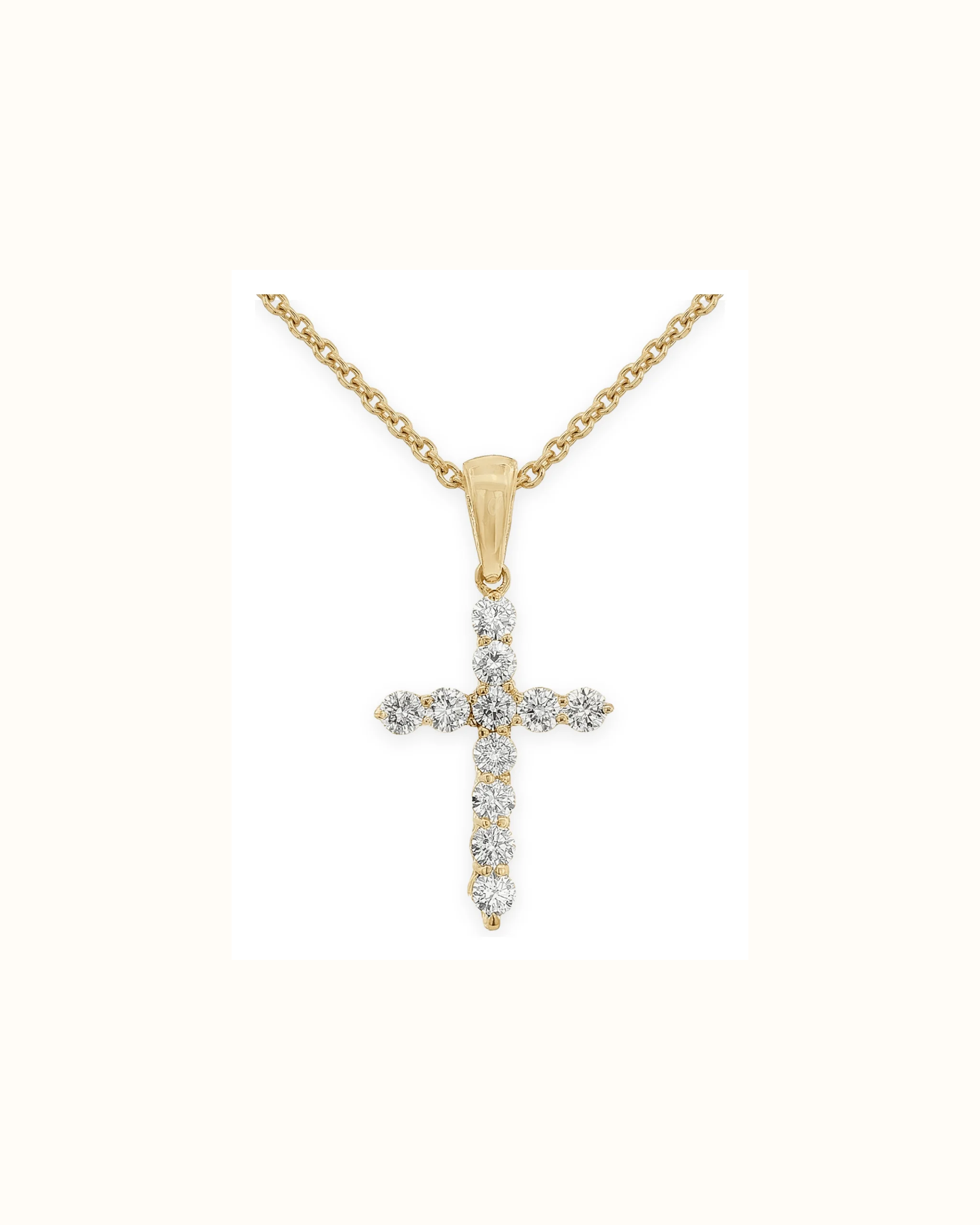 Lab-Grown Diamond Accent Gold Pendant in 18K Gold