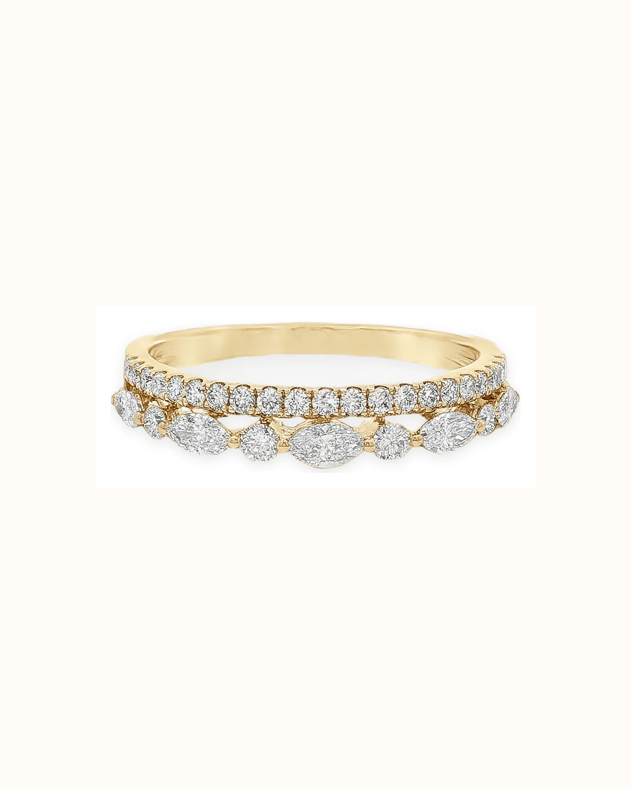 Lab-Grown Diamond Stackable Ring in Round Cut in 18K Gold