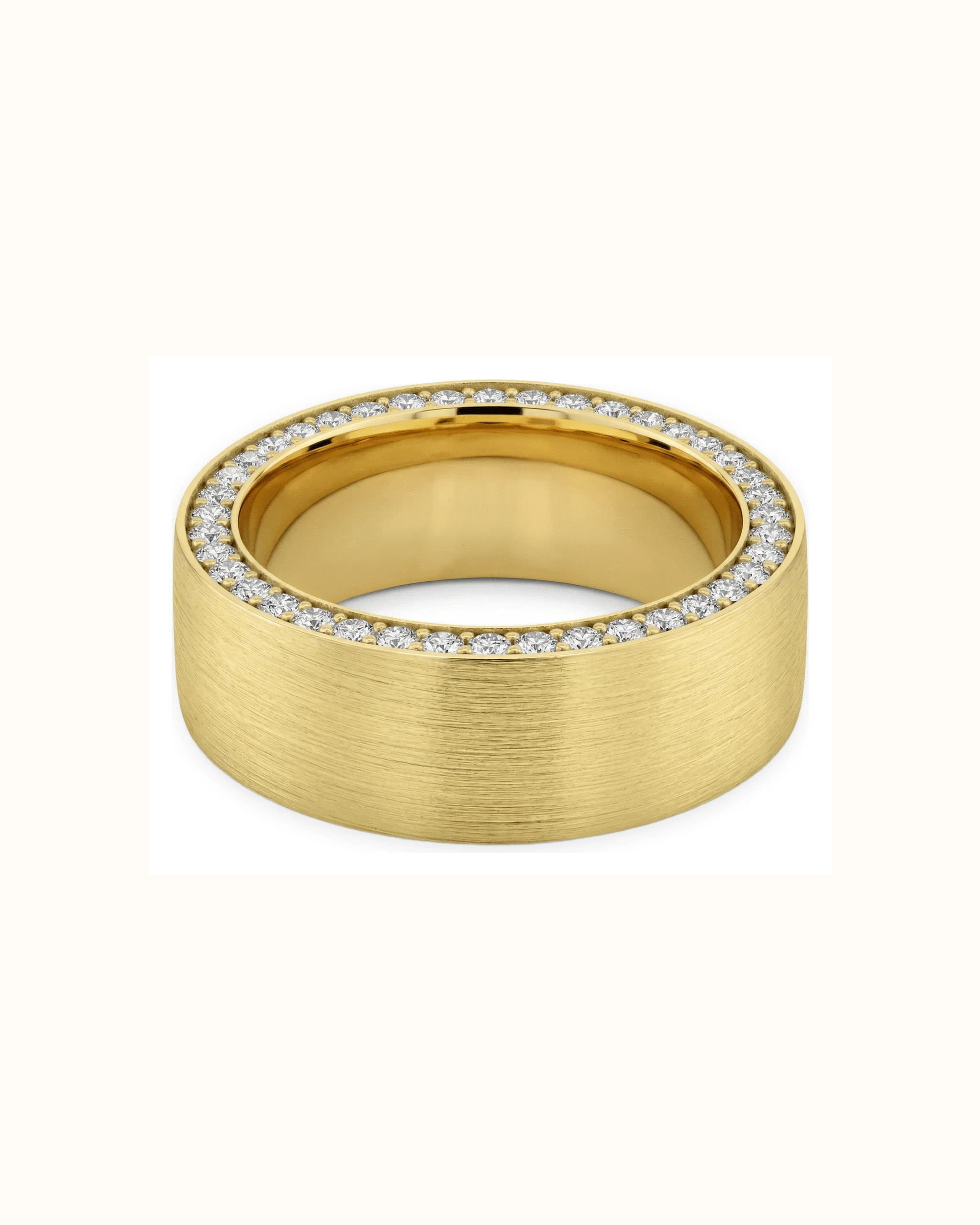 Hand Engraved Wedding Band Ring in 18K Gold